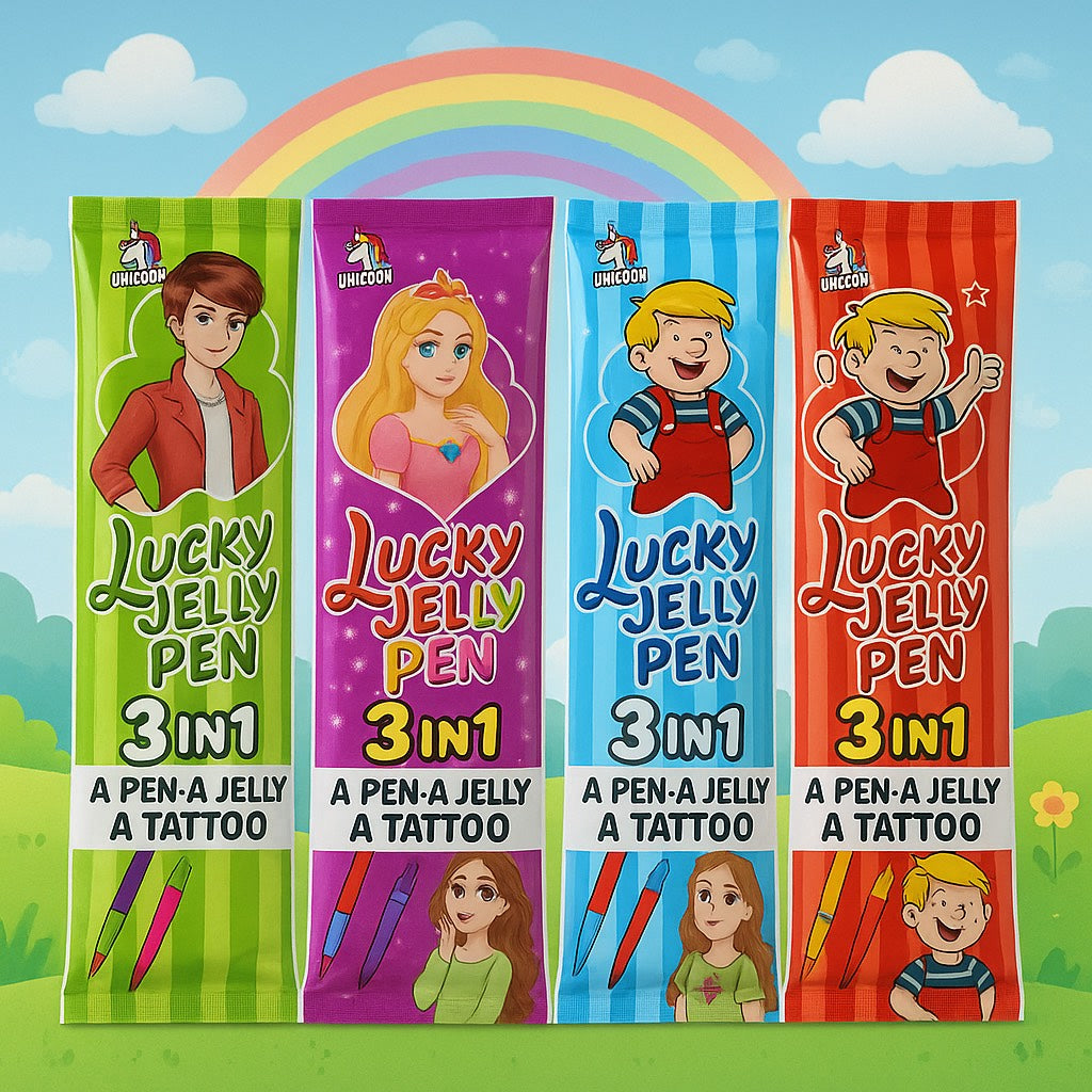 Lucky Jelly Pen Candy 3in1 Imported 30pc