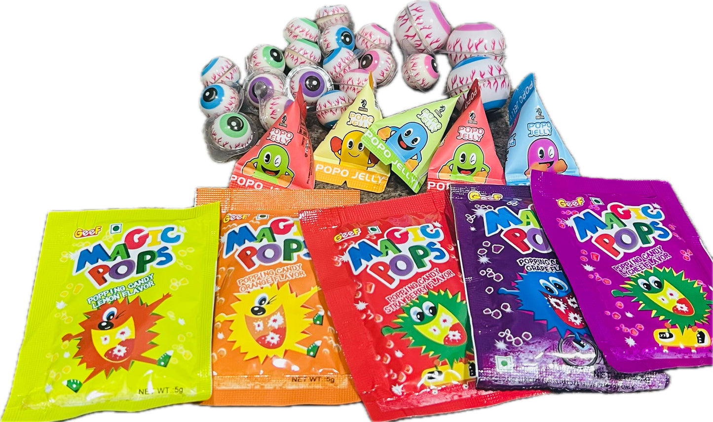 Mix Candy and Jelly (32pcs) Magic pop Popo Jelly and Eye Candy