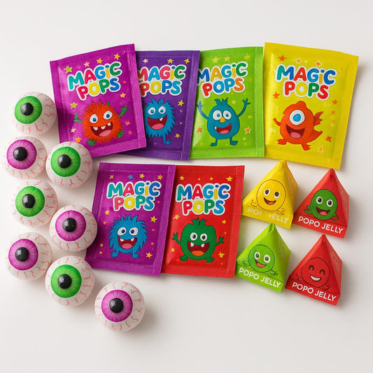 Mix Jelly and Candy Eye Ball Magic pops & Popo Jelly (28pc) Imported