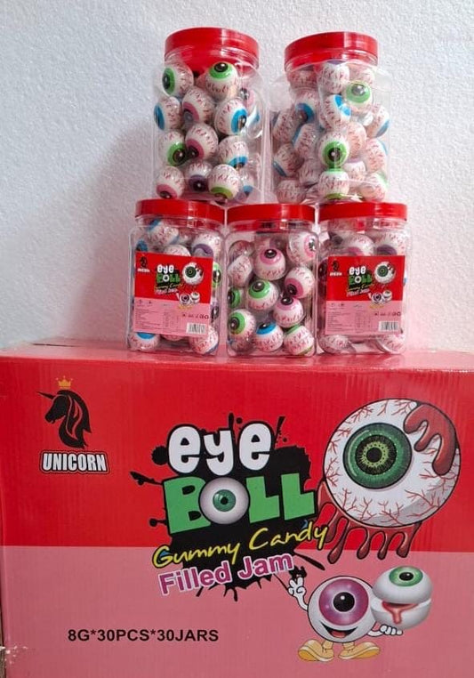 Eye Gummy Candy Filled With Strawberry Jam 30pc  Imported