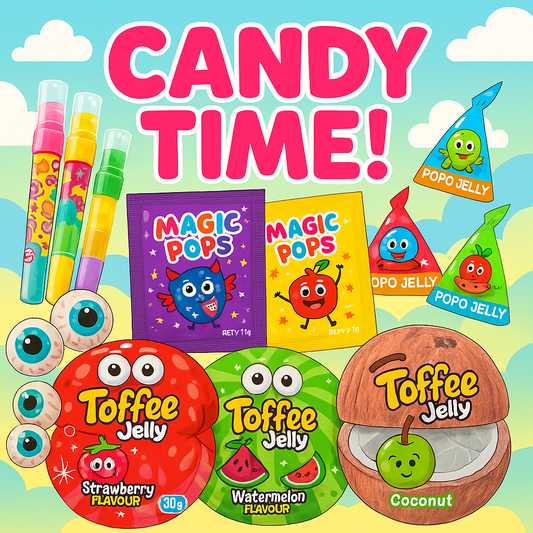 Ultimate Candy Pack - Magicpop Finger candy Lipstick Candy Eye Ball and much more (20pc)